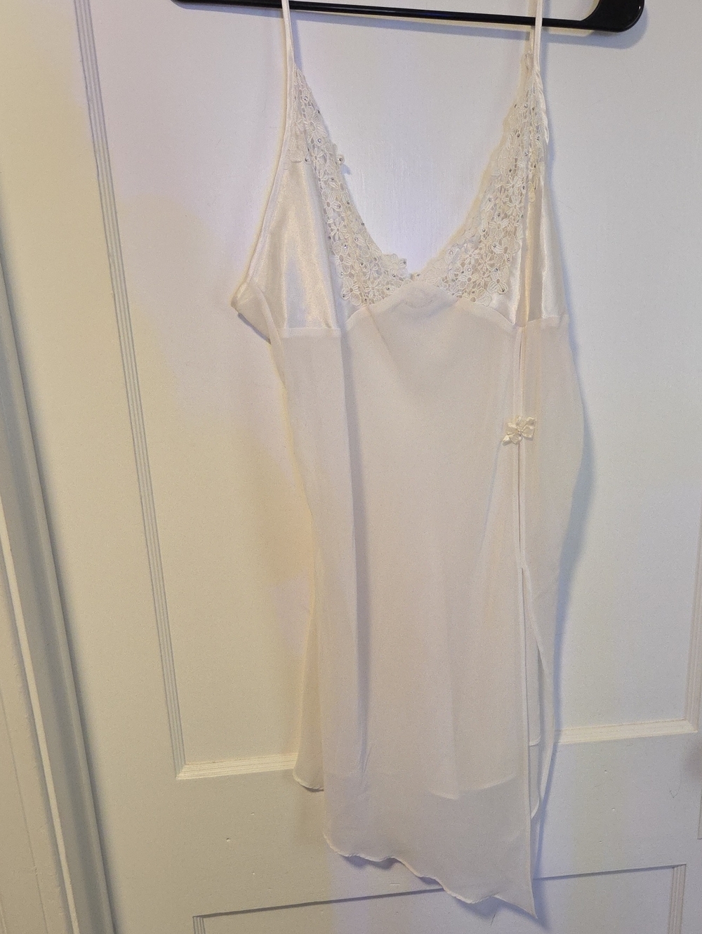 DELICATES Women's Cream Lace-Trim Slip Dress - Lightweight Intimates